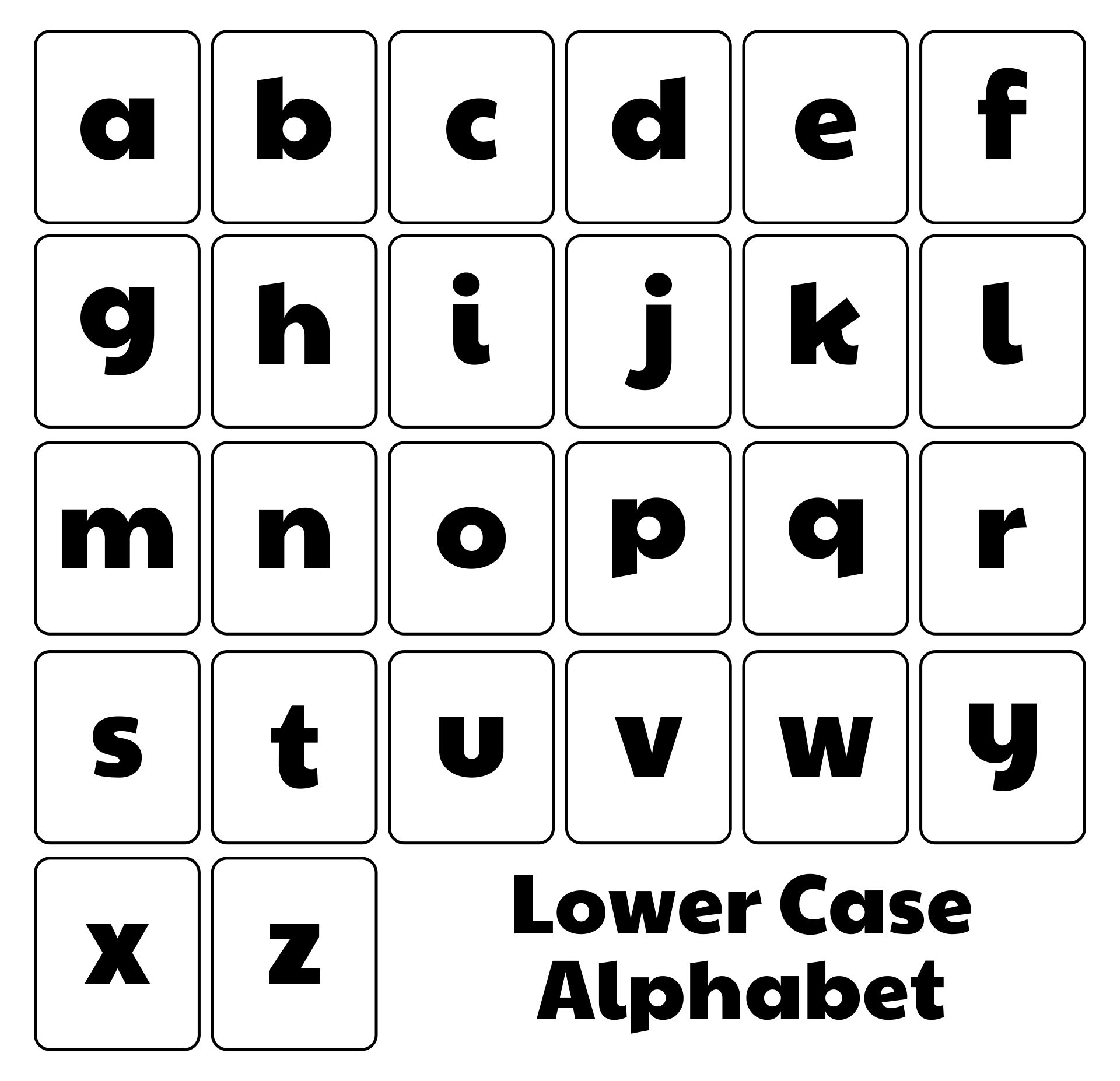 Lower Case Letters Printable Lower Case Letters Printable