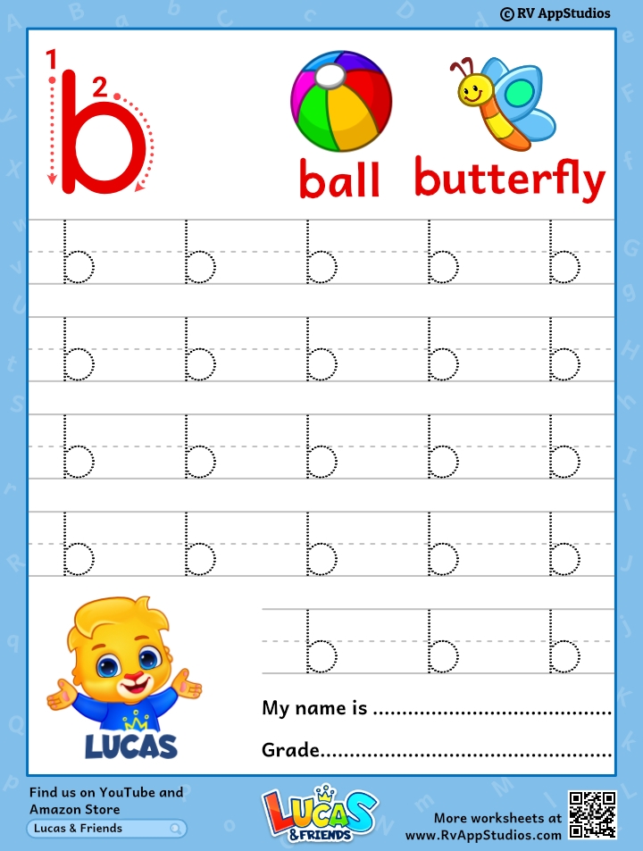 Lowercase Letter B Tracing Worksheets Trace Small Letter B Worksheet Lowercase Letter B Tracing Worksheets Trace Small Letter B Worksheet