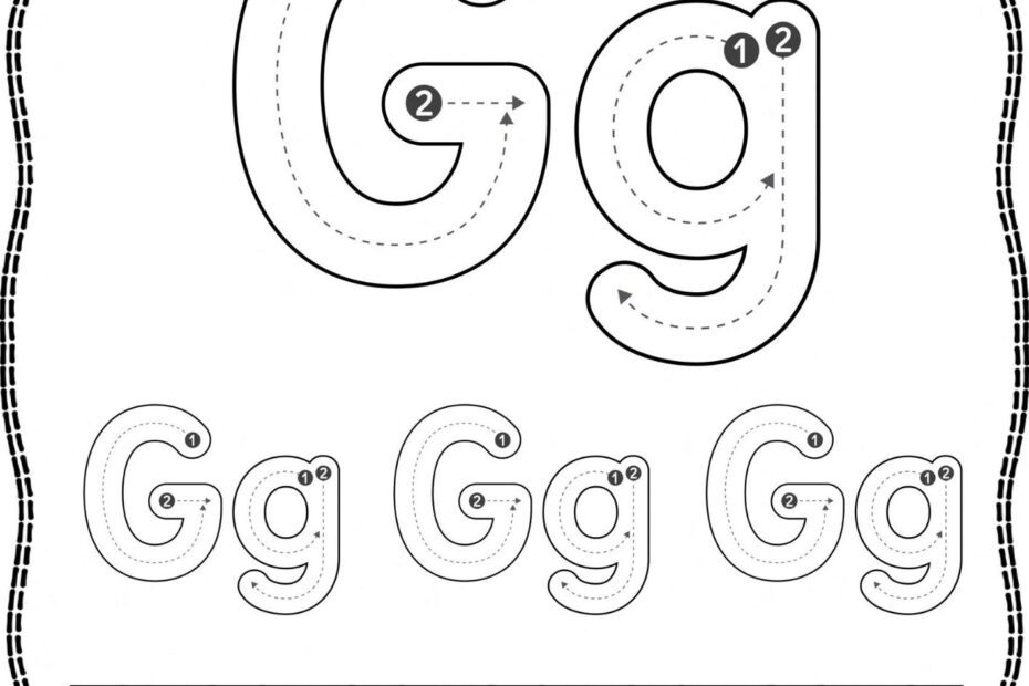 Lowercase Letter G Tracing Worksheets Trace Small Letter G Worksheet