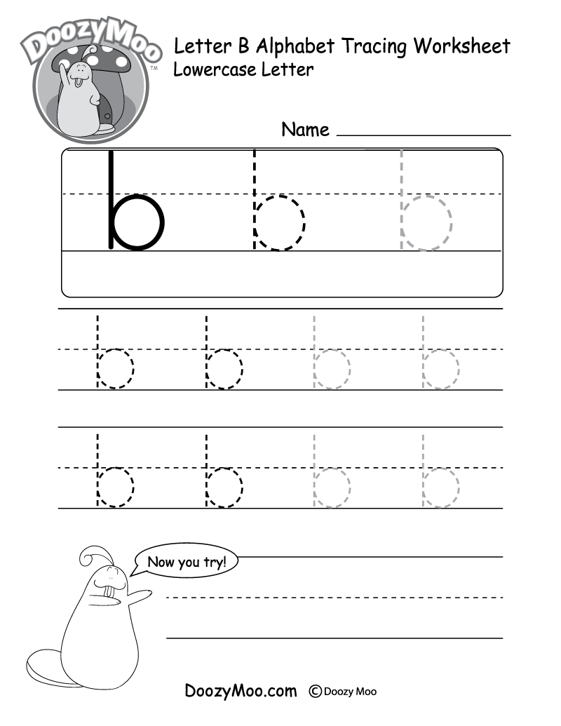 lowercase b trace worksheets lowercase b trace worksheets