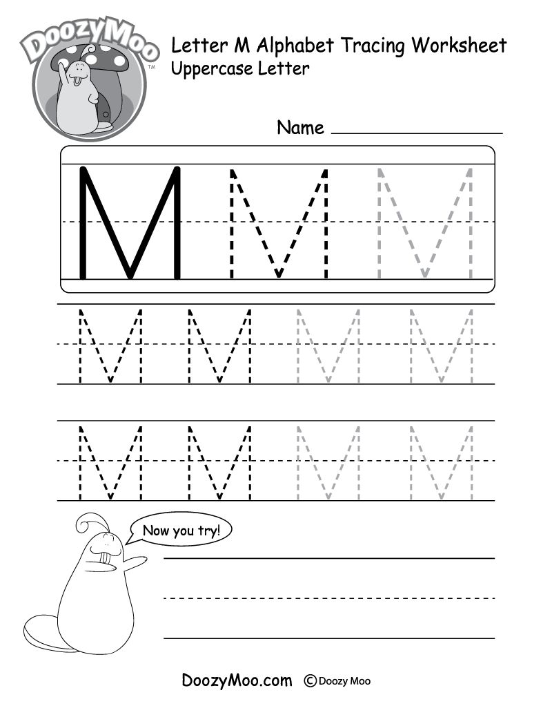 Lowercase Letter quot m quot Tracing Worksheet Doozy Moo Lowercase Letter quot m quot Tracing Worksheet Doozy Moo