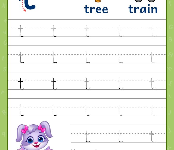 Lowercase Letter T Tracing Worksheets Trace Small Letter T Worksheet