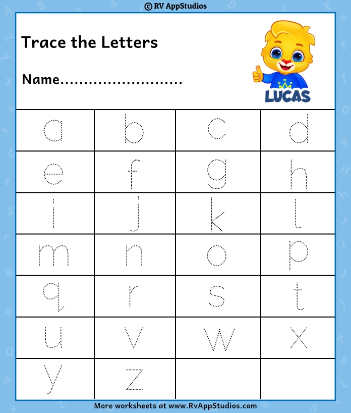 Lowercase Letters FREE Printable Worksheets