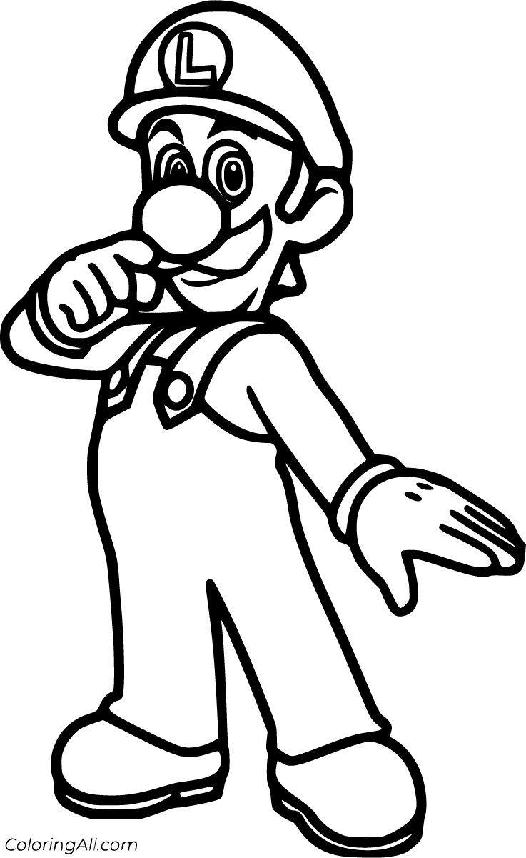 Luigi Coloring Pages 15 Free Printables ColoringAll Luigi Coloring Pages 15 Free Printables ColoringAll