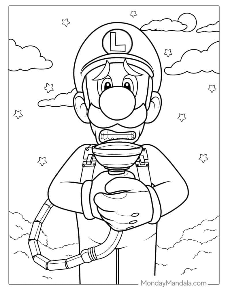 Free Printable Luigi Coloring Sheets Free Printable Luigi Coloring Sheets