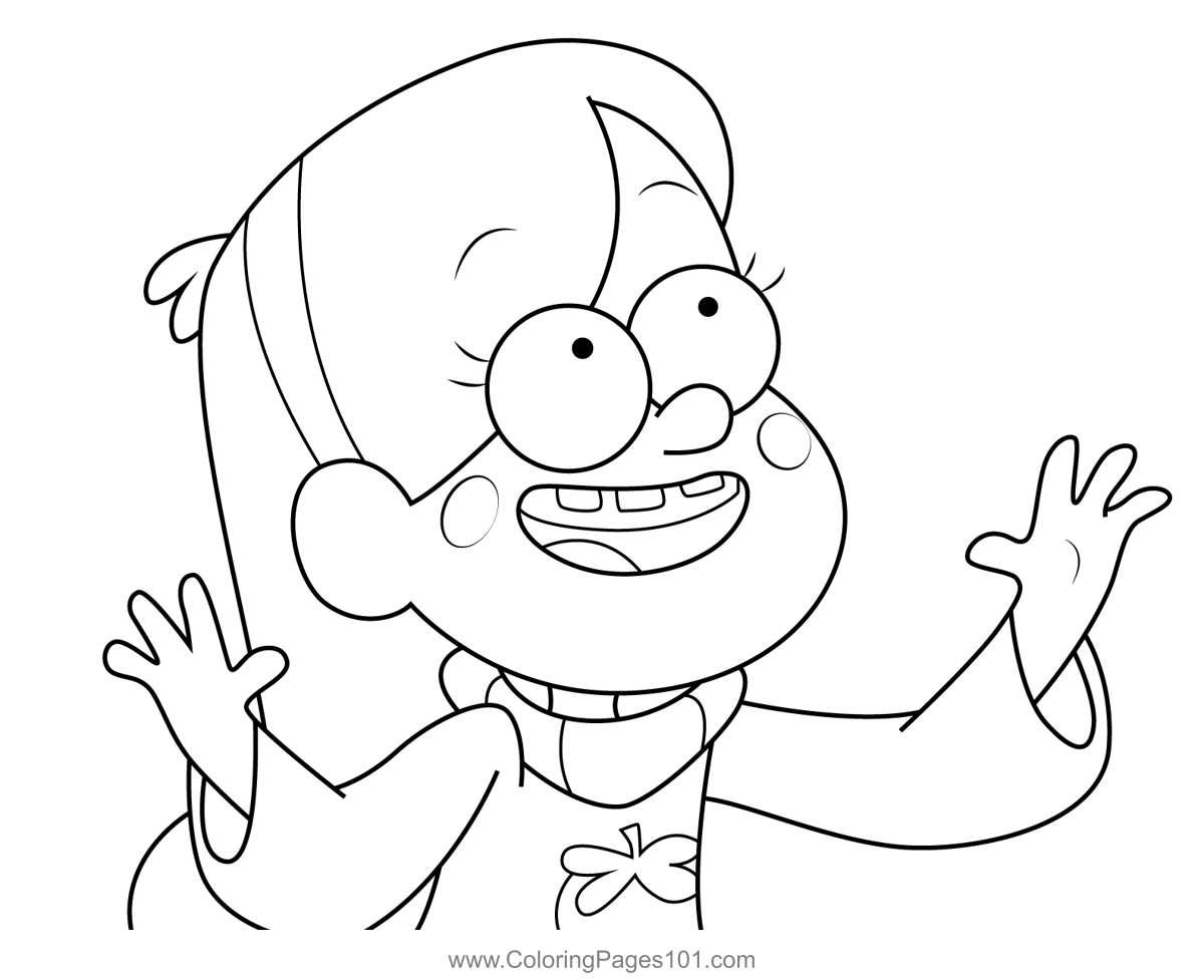 Mabel Pines Happy Gravity Falls Coloring Page For Kids Free Gravity Mabel Pines Happy Gravity Falls Coloring Page For Kids Free Gravity