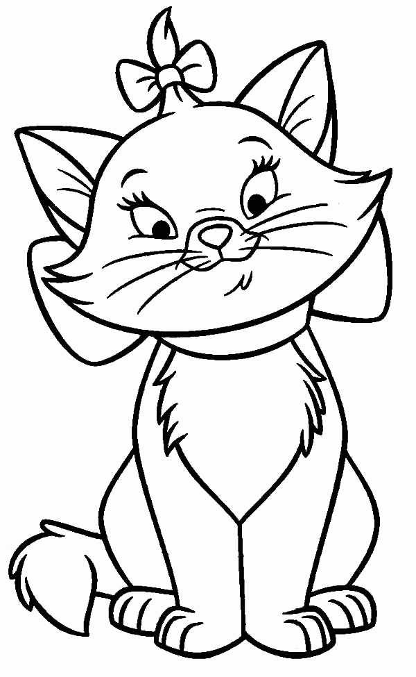Marie Cat Coloring Pages Coloring Home