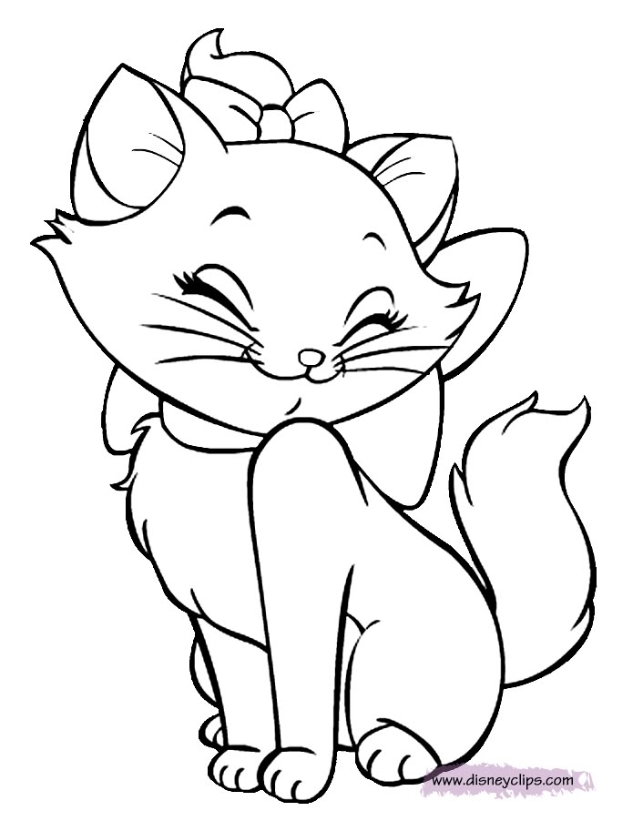 Marie The Aristocats Coloring Pages In 2024 Cat Coloring Page Disney 