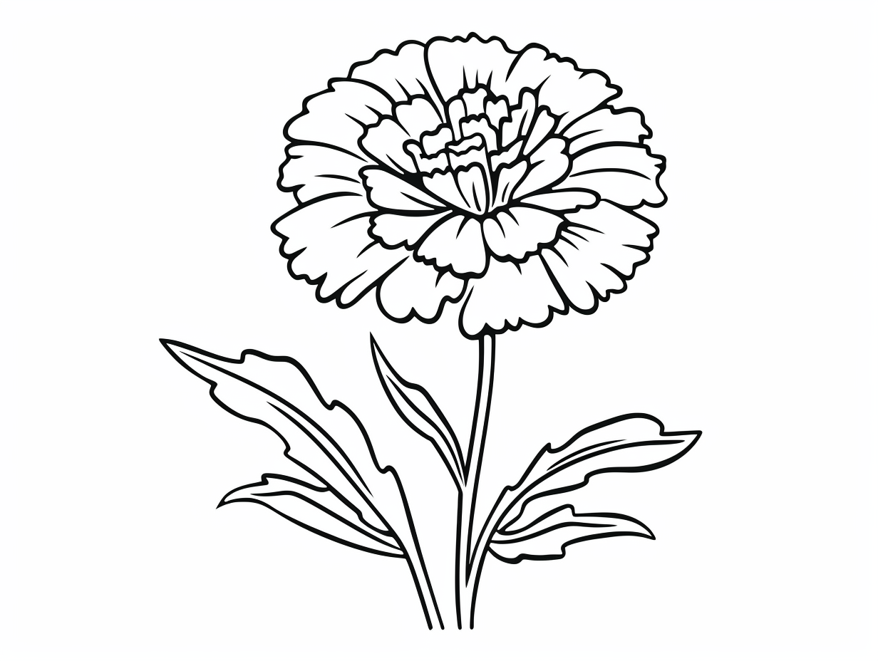 Marigold Flower Coloring Sheet Coloring Page Marigold Flower Coloring Sheet Coloring Page