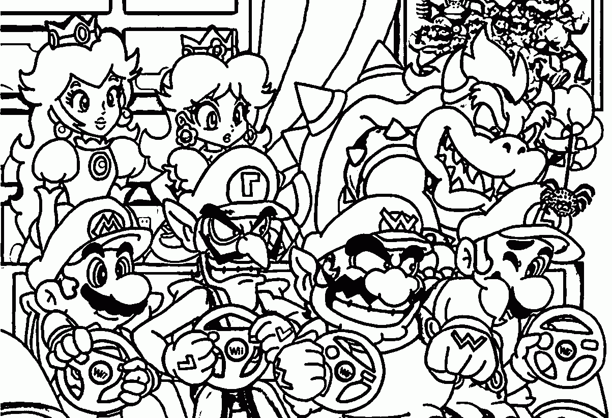 Mario coloring pages detailed Mario coloring pages detailed