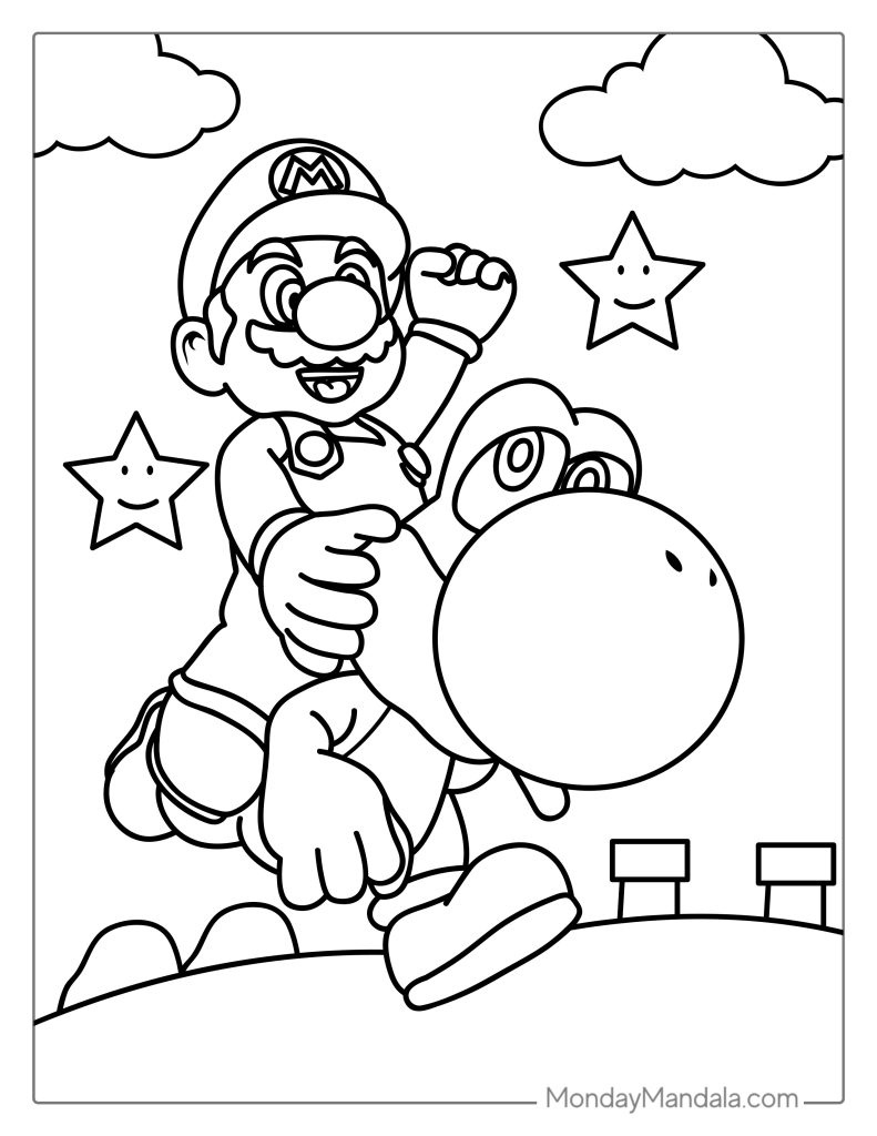 Mario Printable Coloring Sheets FREE Printables Mario Printable Coloring Sheets FREE Printables