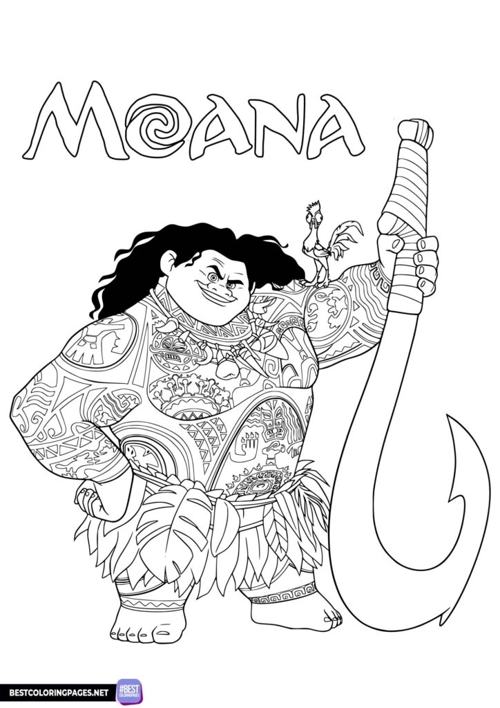 Maui Demigod Coloring Page Maui Demigod Coloring Page