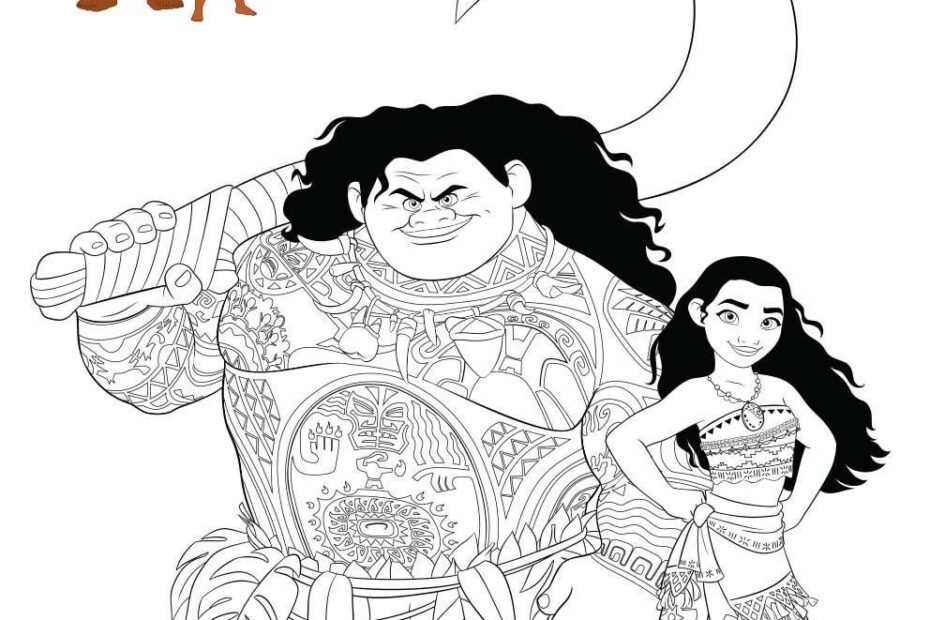 Maui Da Moana Da Moana Coloring Pages Moana Coloring Pages Disegni