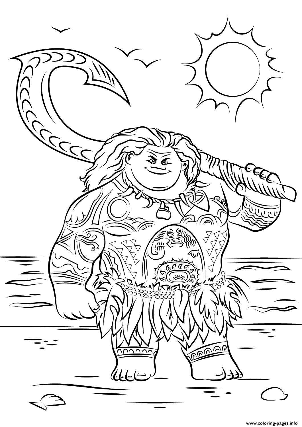 Maui Moana Coloring Book Maui Moana Coloring Book