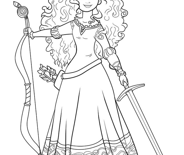 Merida Coloring Book Page Disney Princess Coloring Pages Princess