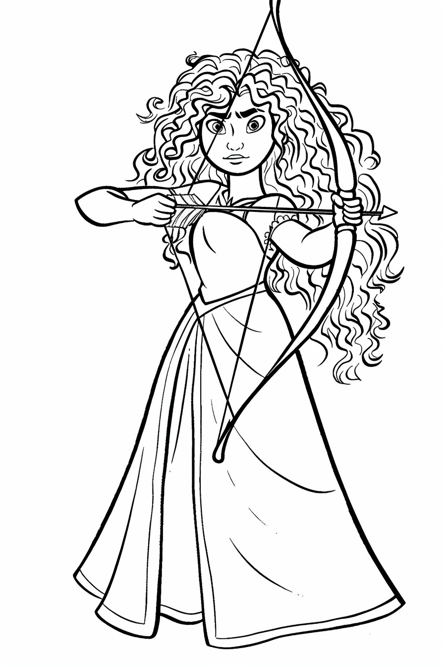 Merida From Brave Coloring Pages ColoringDraft Merida From Brave Coloring Pages ColoringDraft