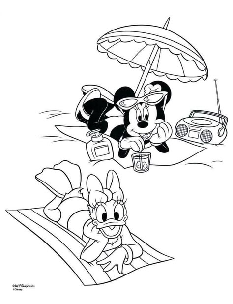 Mickey Mouse Beach Coloring Pages Mickey Mouse Beach Coloring Pages