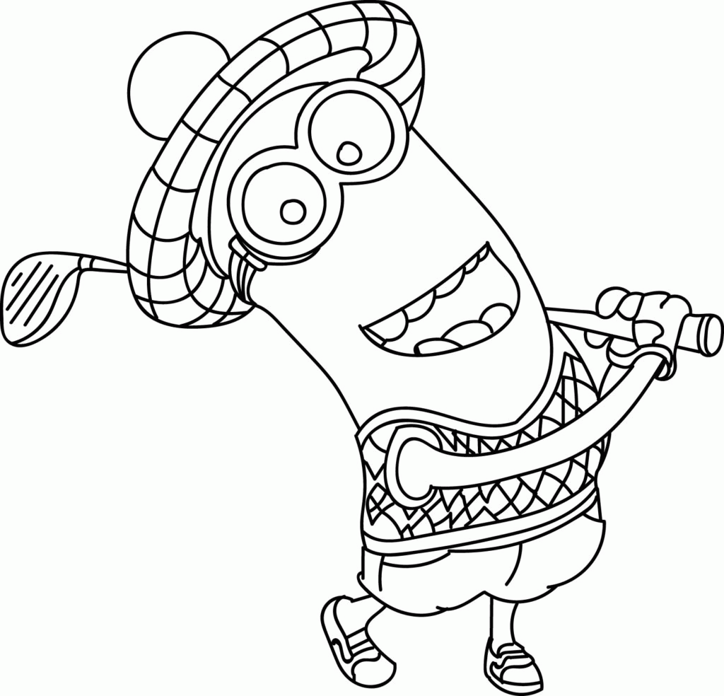 Minion Coloring Pages Stuart Coloring Home