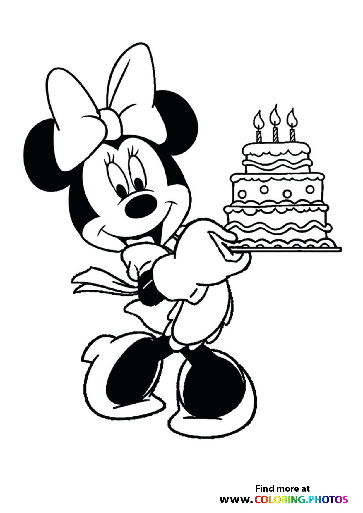 Minnie Mouse Birthday Coloring Pages For Kids Minnie Mouse Birthday Coloring Pages For Kids