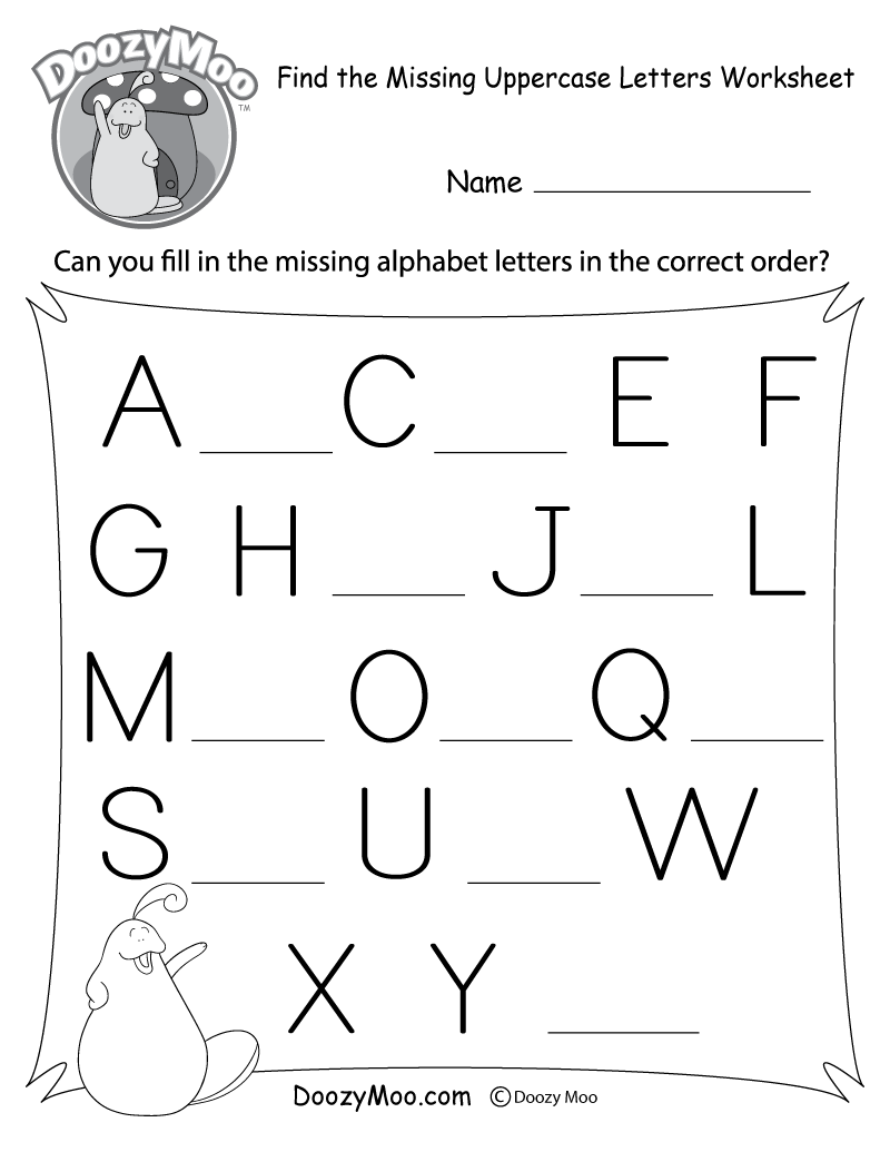 Missing Letters Worksheet Free Printable Doozy Moo Missing Letters Worksheet Free Printable Doozy Moo
