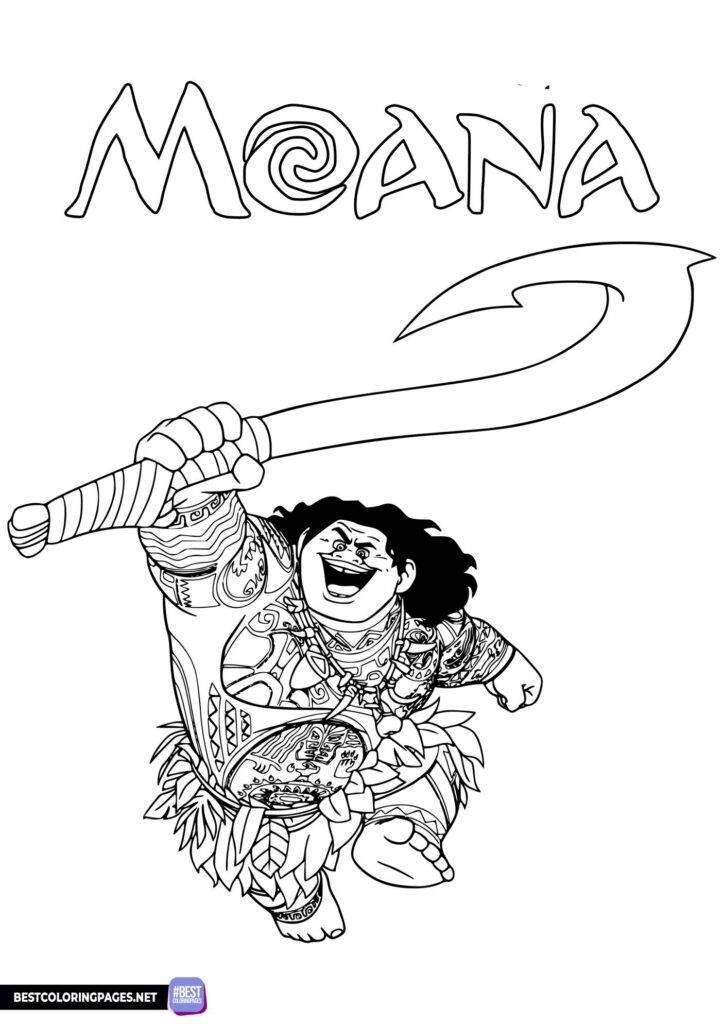 moana and maui coloring pages moana and maui coloring pages