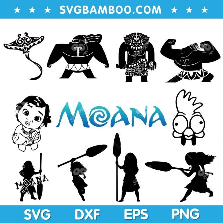 Moana Black And White SVG Bundle Princess Moana SVG Moana Black And White SVG Bundle Princess Moana SVG