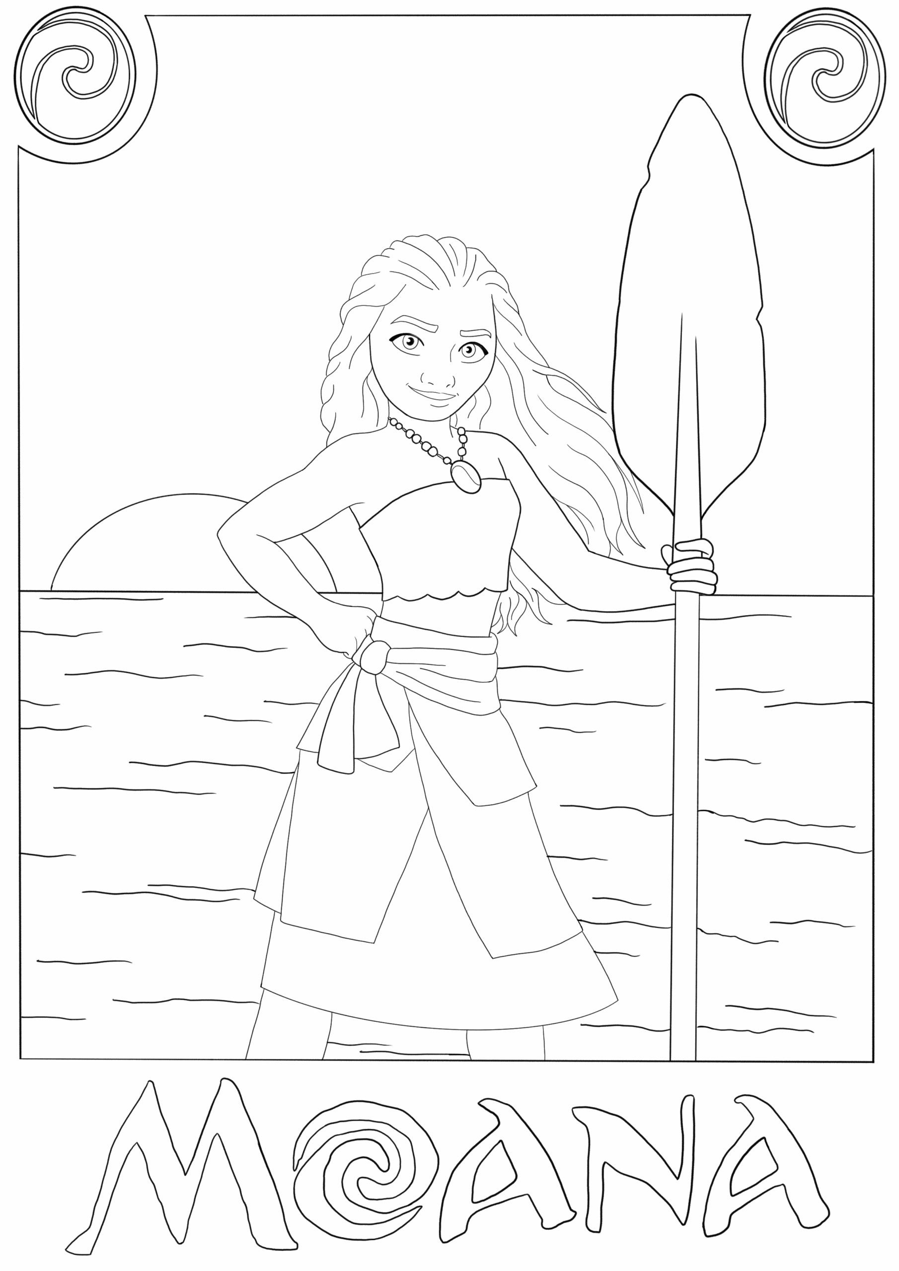Moana Boat Coloring Page Moana Boat Coloring Page