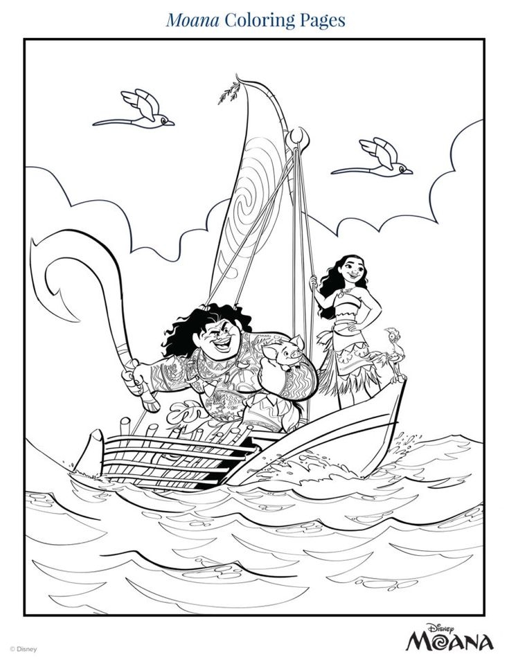 Moana Boat Coloring Page Coloring Pages Moana Boat Coloring Page Coloring Pages