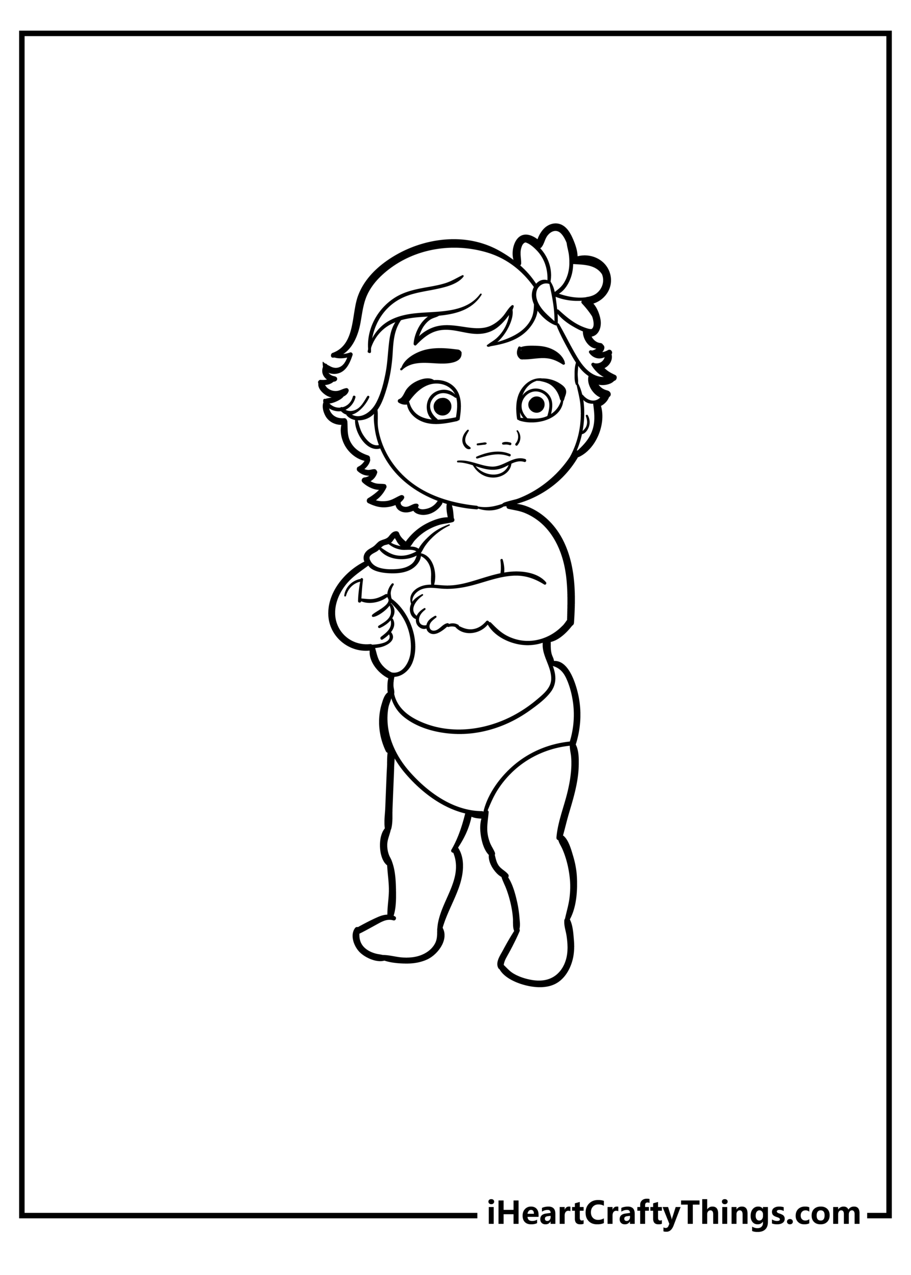 Moana Coloring Page Easy Moana Ready For Download