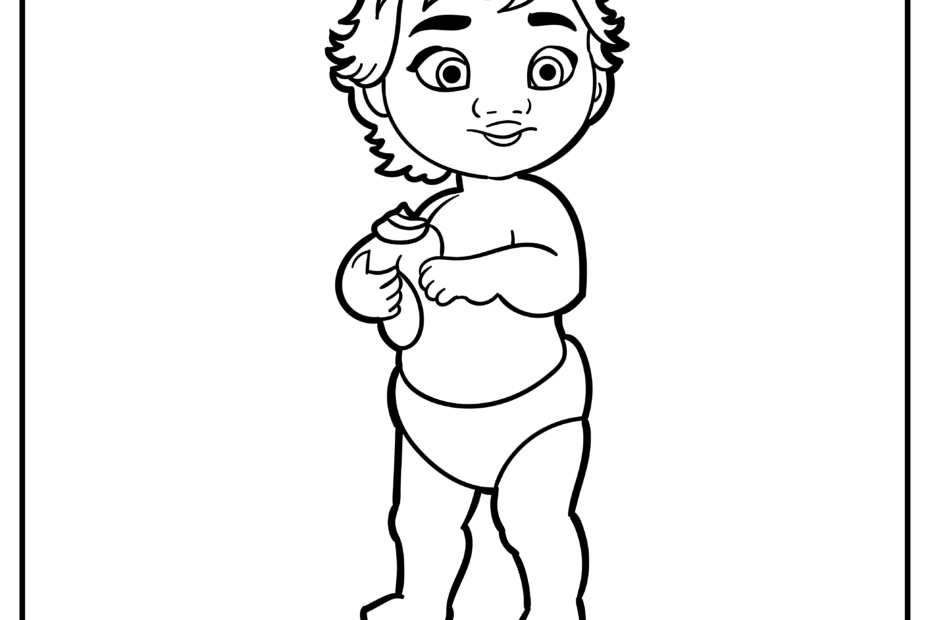 Moana Coloring Page Easy Moana Ready For Download