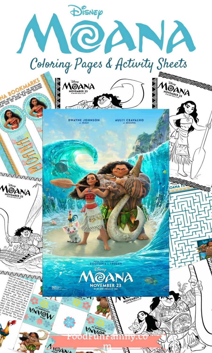 Moana Coloring Activity Pages Moana Coloring Activity Pages