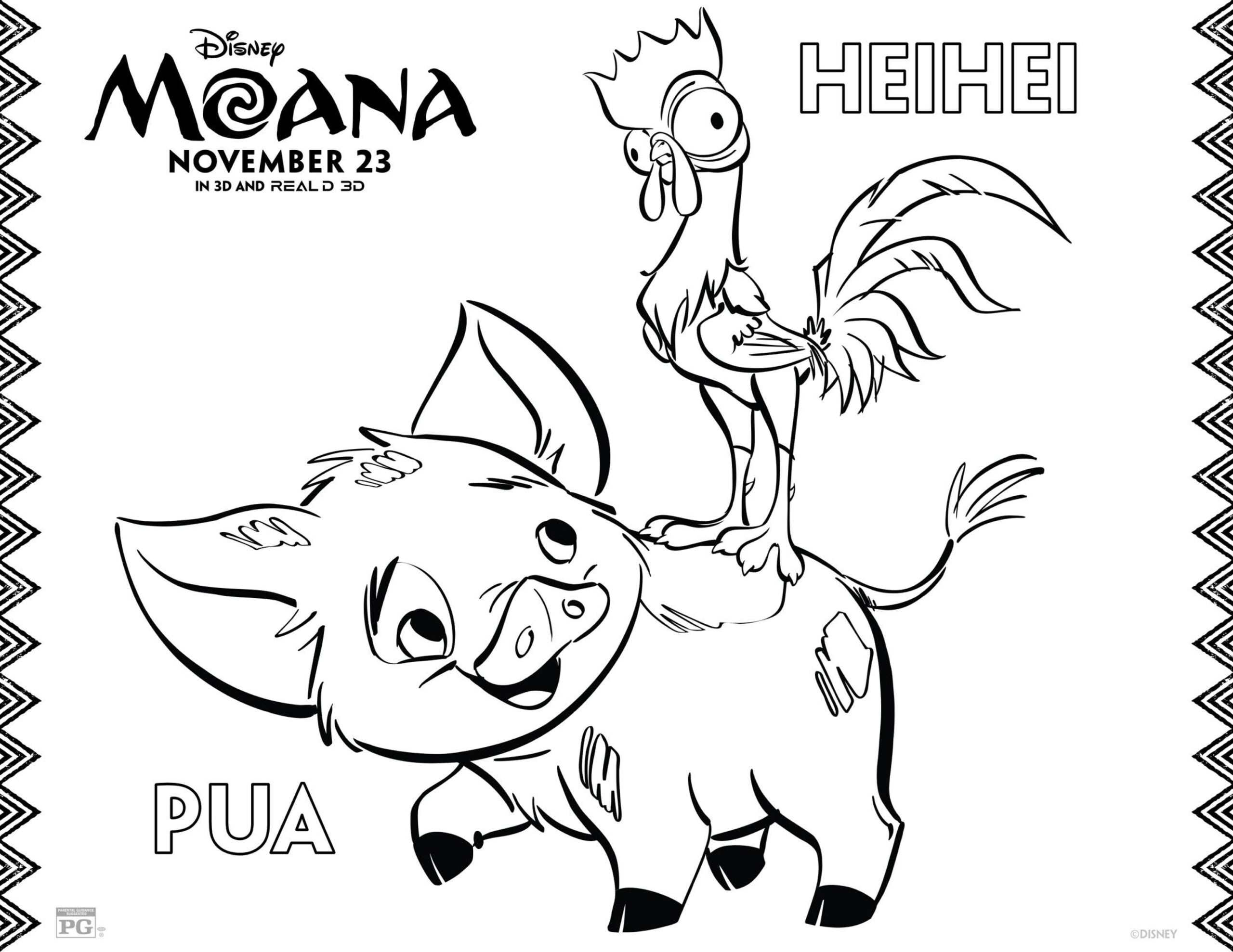 Moana Free Coloring Pages for Kids Moana Free Coloring Pages for Kids