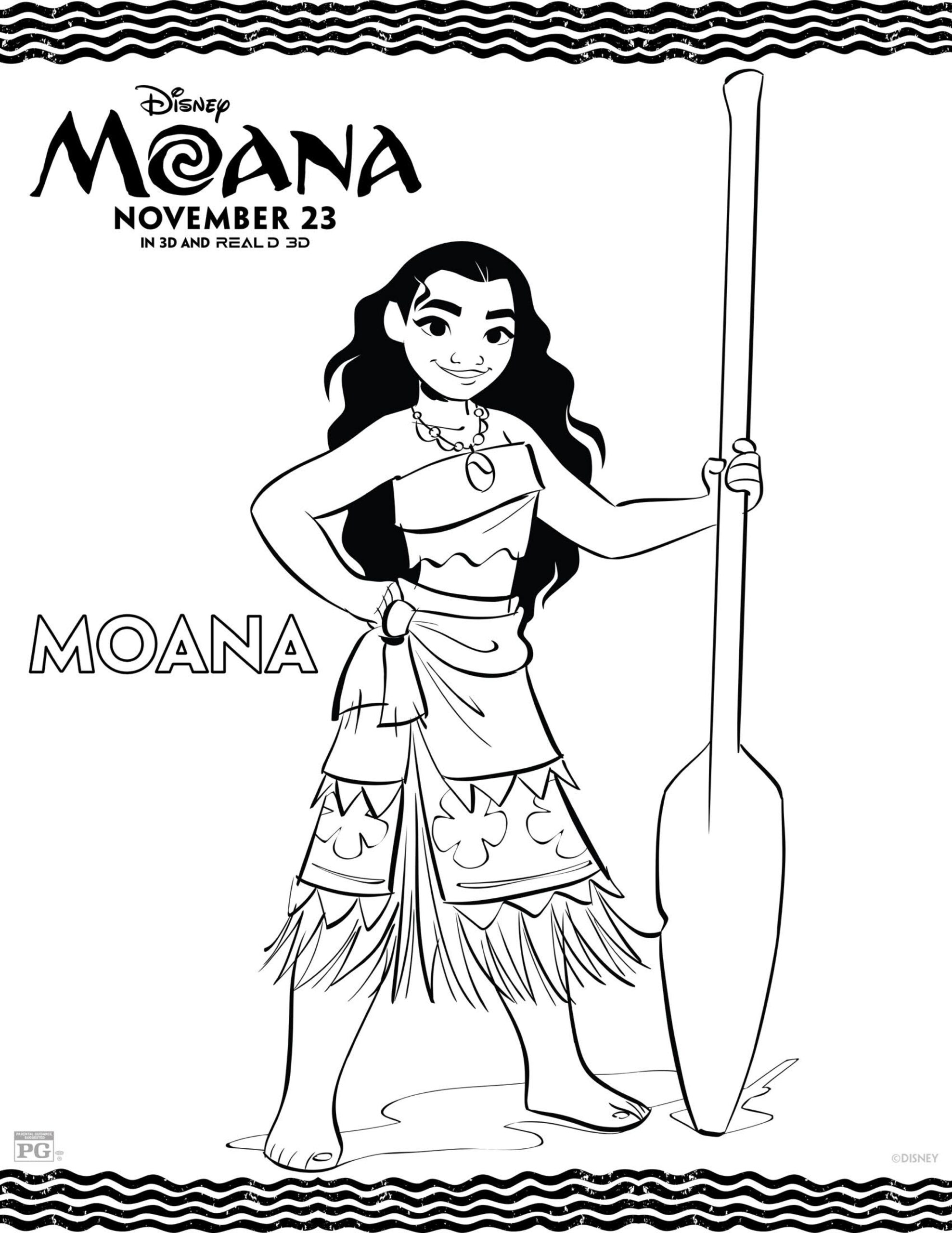 coloring in for Kids Moana coloring in for Kids Moana