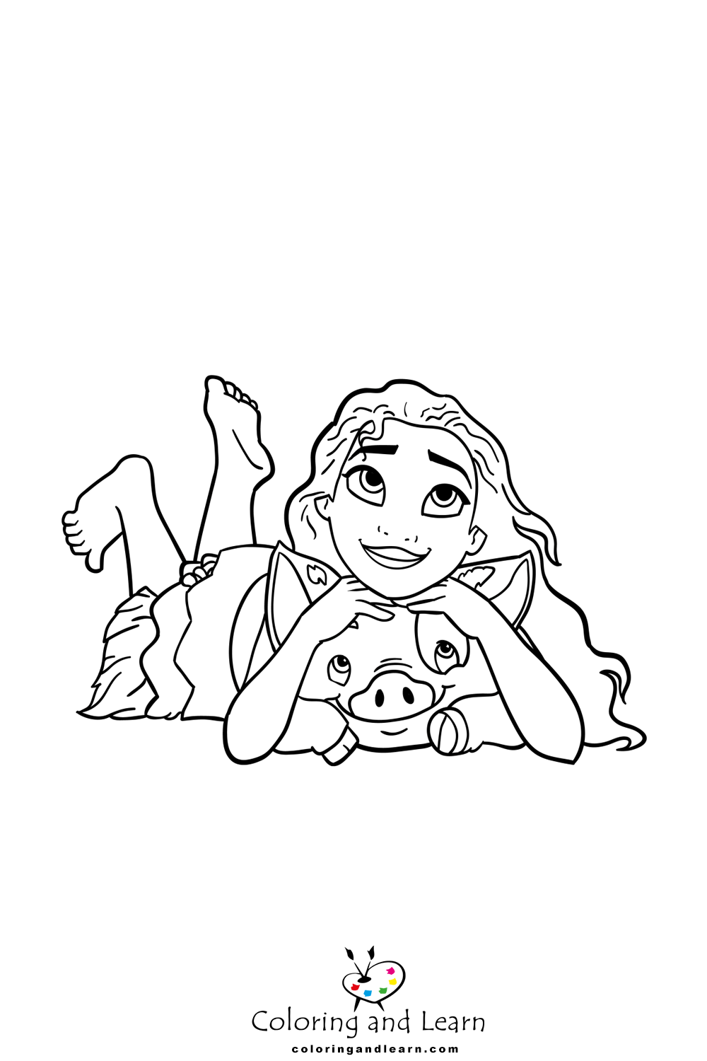 Moana Coloring Worksheet Moana Coloring Worksheet