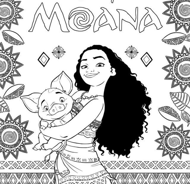 Moana Disney Coloring Page Printable