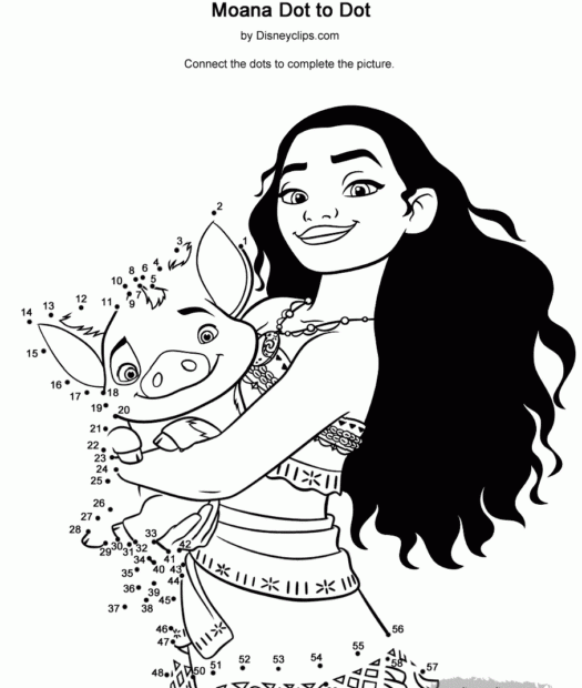 Moana Dot To Dot Dot To Dot Name Tracing Website