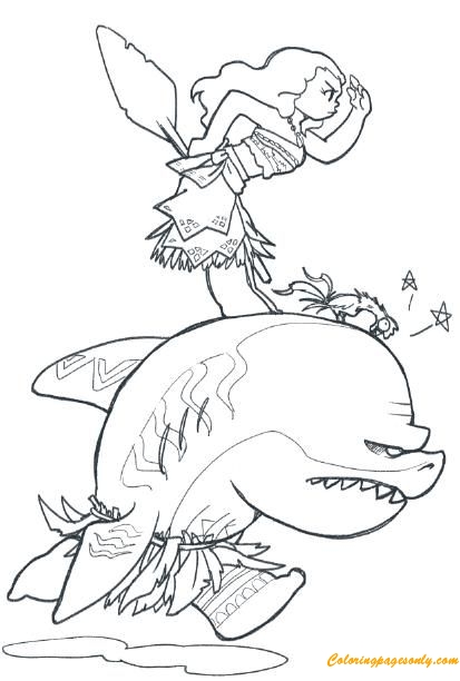 Te Ka Moana Coloring Page Te Ka Moana Coloring Page