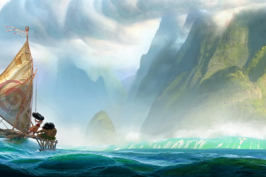 Moana Landscape Sea Boat Fantasy Art Wallpapers HD Desktop And