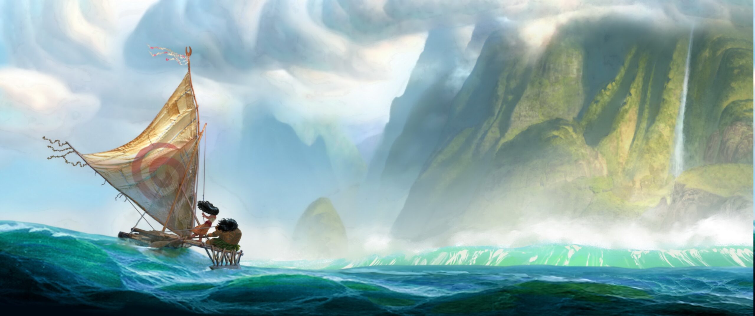 Moana Landscape Sea Boat Fantasy Art Wallpapers HD Desktop And Moana Landscape Sea Boat Fantasy Art Wallpapers HD Desktop And