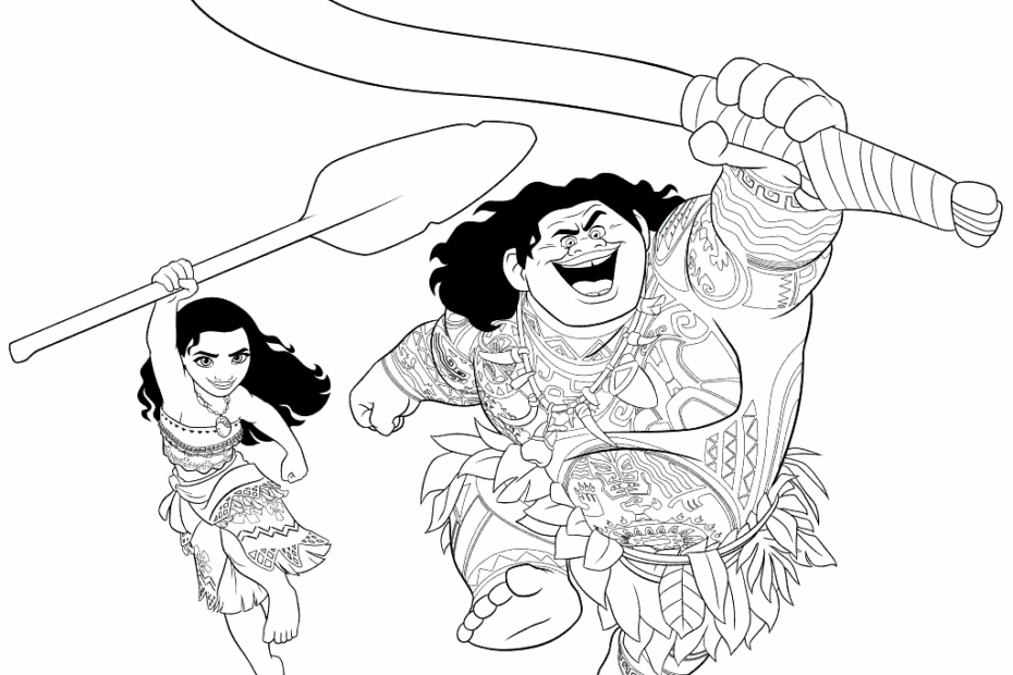 Moana Maui Coloring Pages At GetDrawings Free Download
