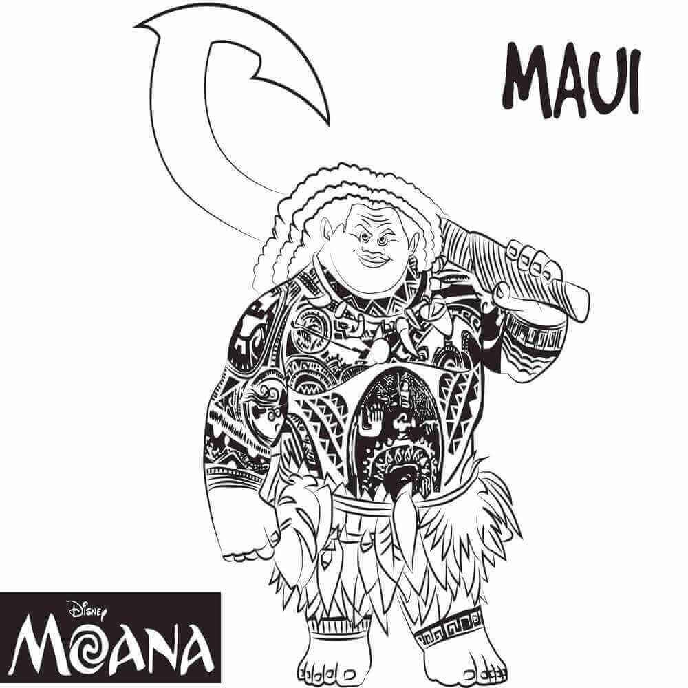 Maui Hook Coloring Page Maui Hook Coloring Page