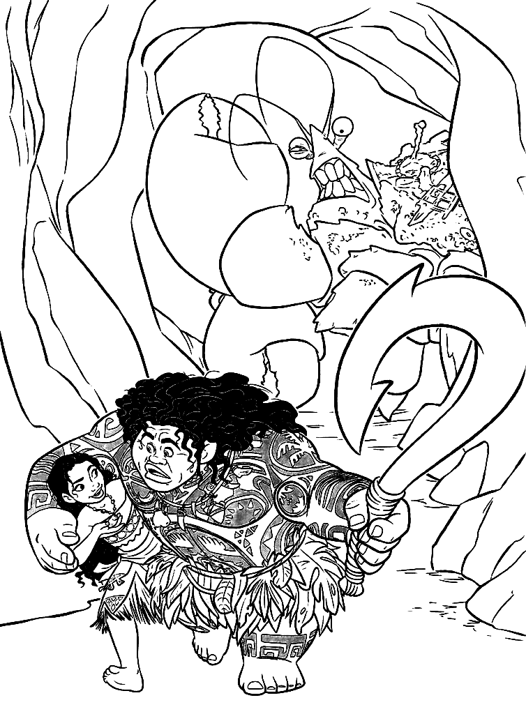 Moana Maui Tamatoa Crab Coloring Page Free Printable Coloring Pages Moana Maui Tamatoa Crab Coloring Page Free Printable Coloring Pages