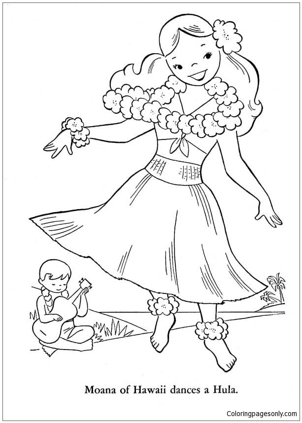 Moana Of Hawaiian Dances A Hula Coloring Page Free Printable Coloring Moana Of Hawaiian Dances A Hula Coloring Page Free Printable Coloring