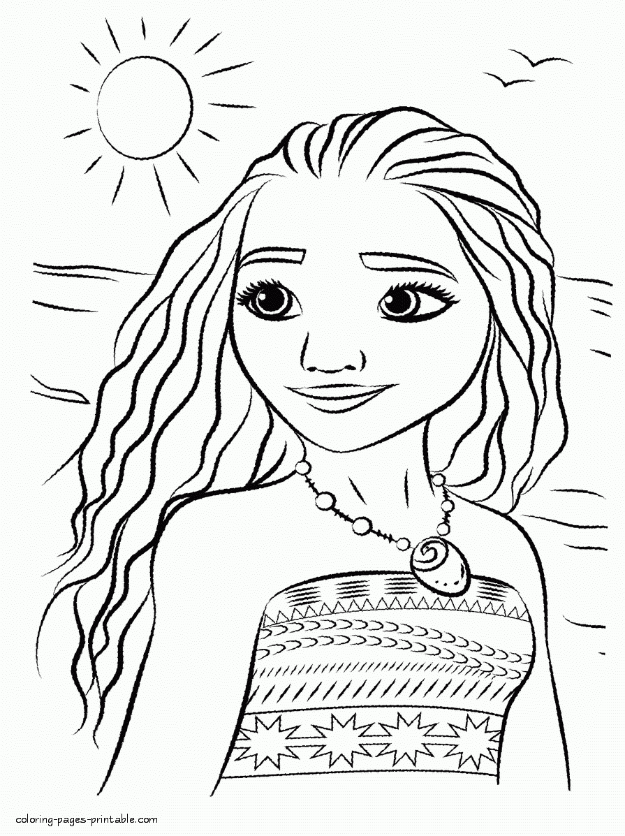 Moana Cartoon Coloring Pages Moana Cartoon Coloring Pages