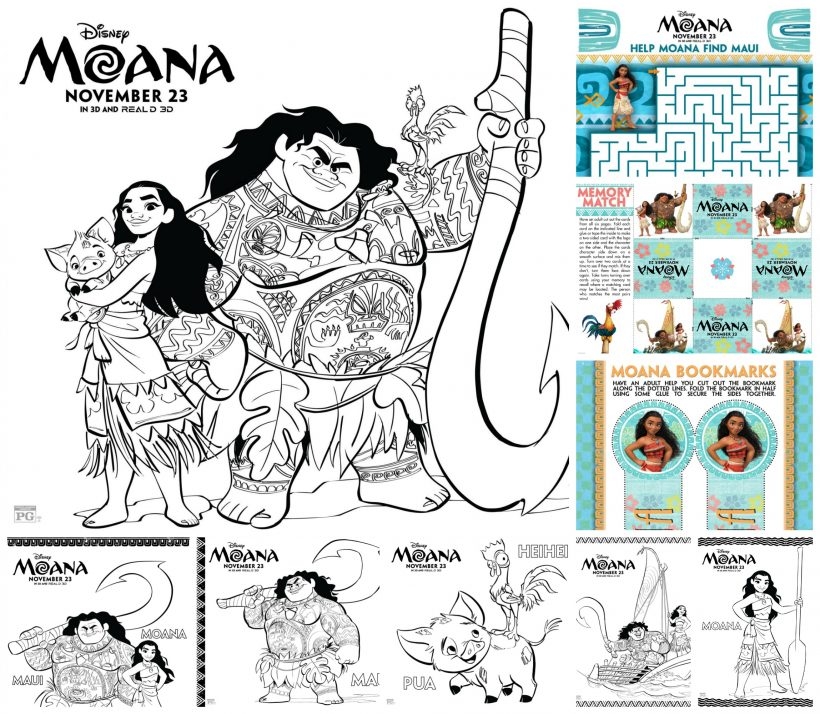 MOANA Printable Activities Including Coloring Pages Mazes And More MOANA Printable Activities Including Coloring Pages Mazes And More