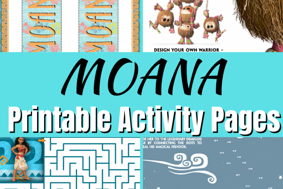 Moana Printable Activity Pages Moana Coloring Moana Coloring Pages