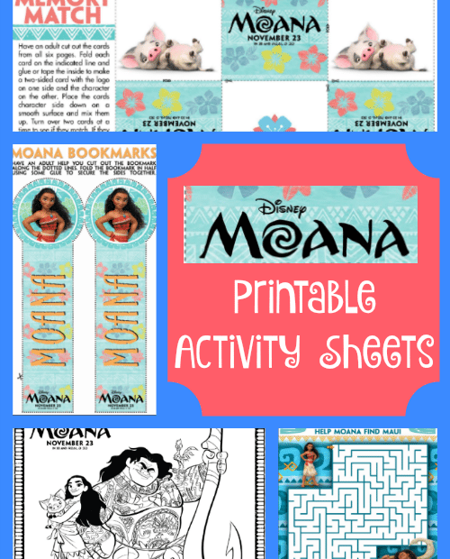 Moana Printable Activity Sheets Jinxy Kids