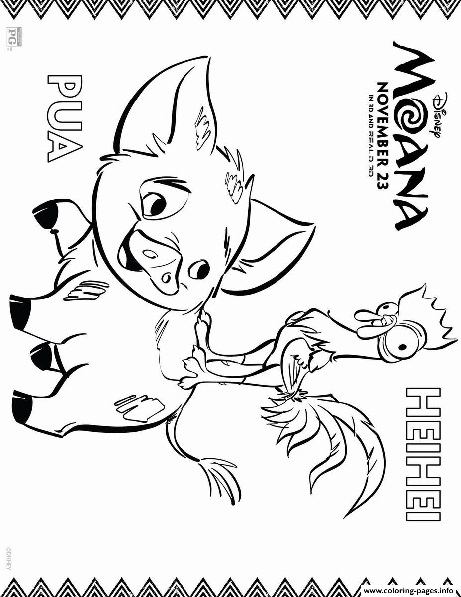 Moana Pua Pig Coloring Page Printable Moana Pua Pig Coloring Page Printable