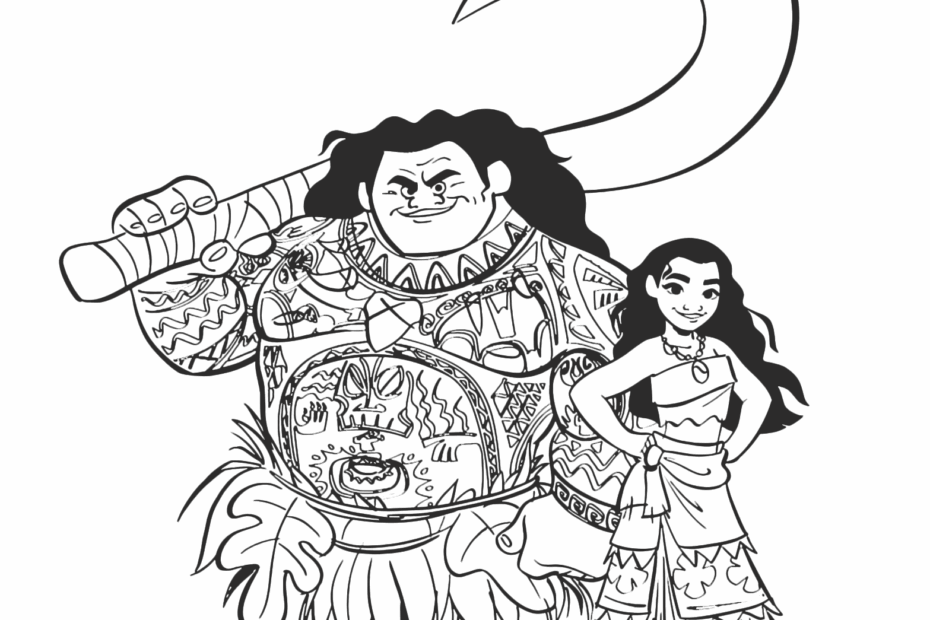 Moana The Maona Princess With The Demigod Maui