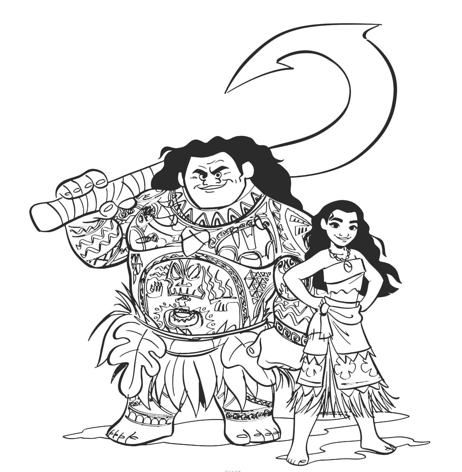 Moana The Maona Princess With The Demigod Maui Moana The Maona Princess With The Demigod Maui
